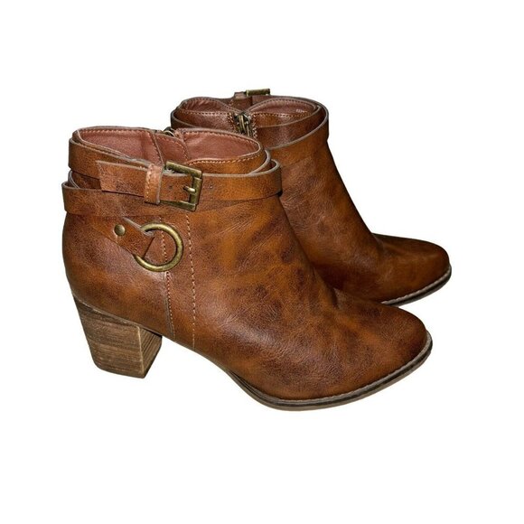 Michael by Michael Shannon Women's Size 8 Ankle Booties Faux Leather Western - Picture 1 of 8